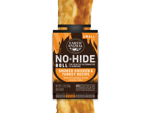 Earth Animal Dog NoHide Chew BBQ Smoked Chicken and Turkey Small 1pk