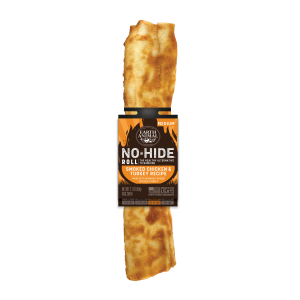 Earth Animal Dog NoHide Chew BBQ Smoked Chicken and Turkey Medium