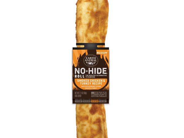 Earth Animal Dog NoHide Chew BBQ Smoked Chicken and Turkey Medium
