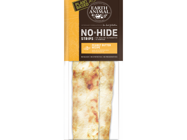 Earth Animal Dog NoHide Strips Peanut Butter 4pk