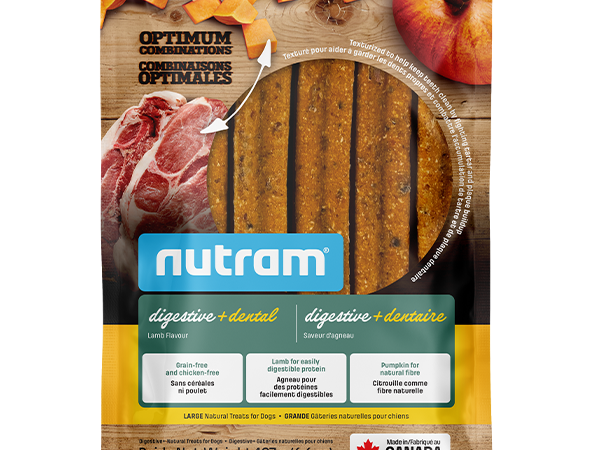 Nutram Dog OC Dental Chew Digestive+ Lamb Large