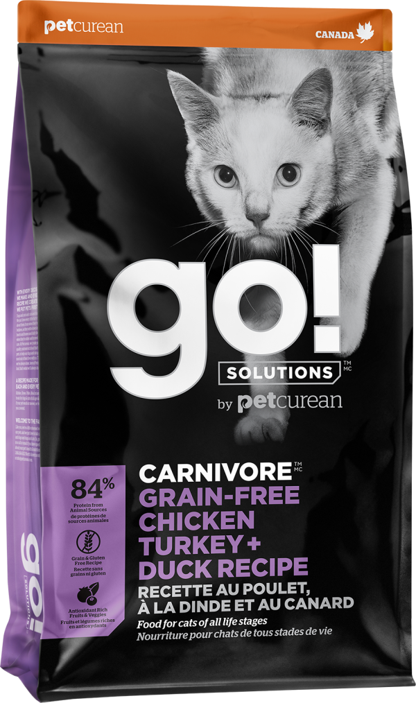 GO! Cat Grain Free Carnivore Chicken, Turkey & Duck