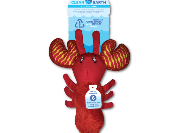 Spunky Pup Clean Earth Recycled Plush Lobster Large