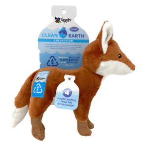 Spunky Pup Clean Earth Recycled Plush Fox Small