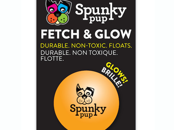 Spunky Pup Fetch & Glow Ball Medium