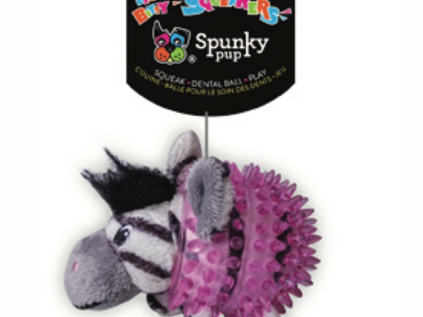 Spunky Pup Lil’ Bitty Squeakers Zebra