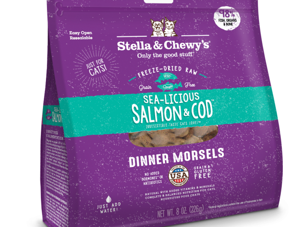 Stella&Chewy Cat Freeze Dried Sea-Licious Salmon and Cod Morsels