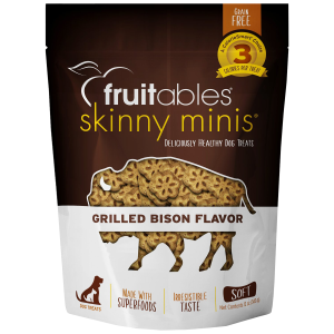 Fruitables Dog Skinny Minis Grilled Bison Chewy Treats