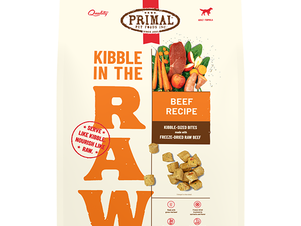 Primal Dog Kibble in the Raw