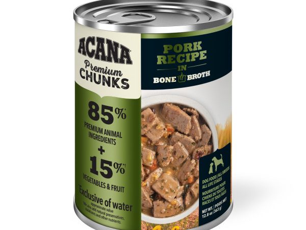 Acana Dog Premium Chunks Grain Free Pork in Bone Broth Wet Food