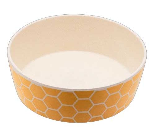 Beco Pets Bamboo Bowl HoneyBee