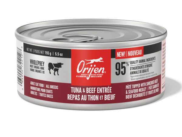 Orijen Cat Tuna+Beef EntrÃ©e in Bone Broth Wet Food