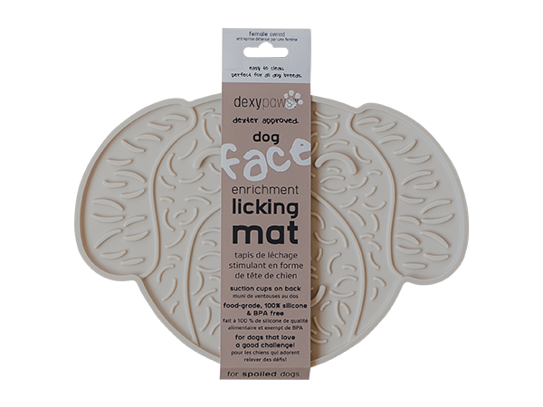 Dexypaws Dog Lick Mat White Dog Face