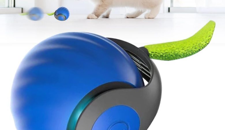 Interactive Furry Tail Cat Chase Ball – Rechargeable