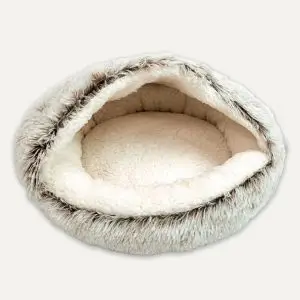 Plush Hooded Pet Bed