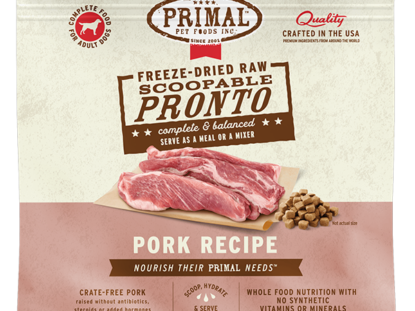Primal Dog Freeze Dried Pork Pronto 25oz