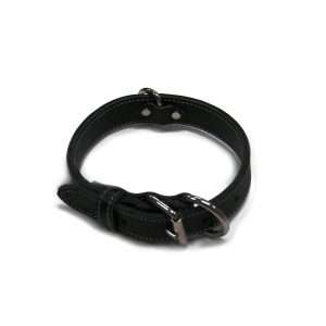 Collar - Double Leather Black 2x24"
