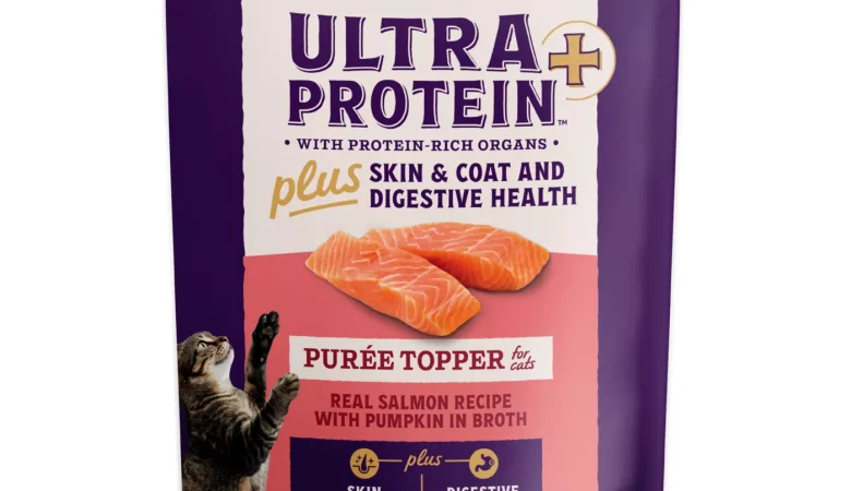 Natural Balance Ultra Protein+ Wet Cat Food, Skin/Coat/Digestive Health-Salmon w/Pmpkn, Puree Topper