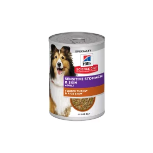 Hill's® Science Diet Sensitive Stomach & Skin Adult Wet Dog Food - Turkey & Rice, 12.5 oz