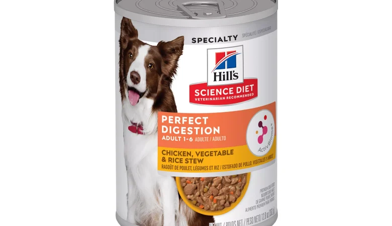 Hill’s Science Diet Perfect Digestion Adult Wet Dog Food – Chicken, Vegetable & Rice Stew, 12.8 oz