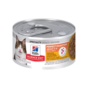 Hill's Science Diet Adult Perfect Digestion Chicken, Vegetable & Rice Stew Canned Cat Food - 2.9 oz