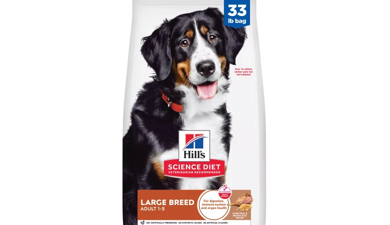 Hill’s Science Diet, Large Breed Adult Dry Dog Food – Lamb & Brown Rice, 33lb