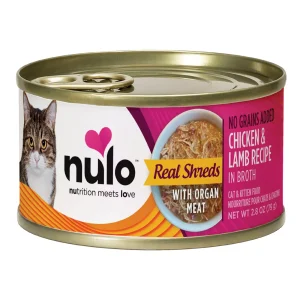 Nulo Real Shreds Chicken & Lamb Cat & Kitten Wet Food, Grain Free, 2.8 Oz