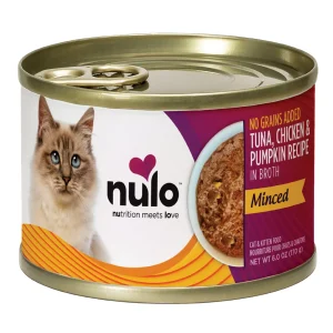 Nulo Finely Minced Wet Cat Food - Tuna, Chicken & Pumpkin, Whole Protein, 6 Oz
