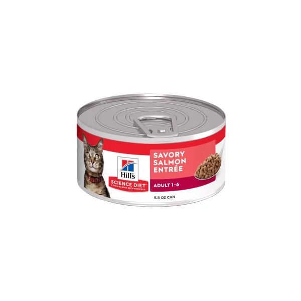 Hill's Science Diet® Adult Wet Cat Food - Savory Salmon Recipe - Minced, 5.5 oz