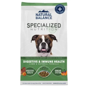 Natural Balance Digestive & Immune Health Dry Dog Food - Lamb & Oatmeal Formula 22lb