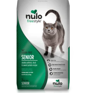 Nulo FreeStyle Dry Senior Cat Food, Alaska Pollock, Duck & Sweet Potato Recipe - 12lb