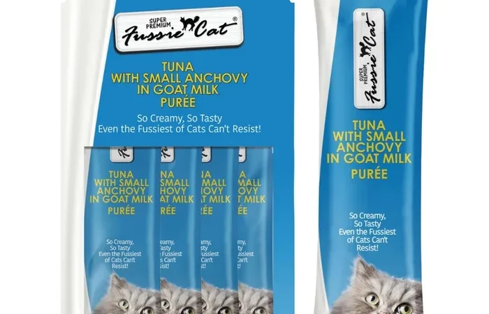 Fussie Cat Goat Milk Purée Treats – Tuna with Small Anchovy
