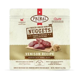 Primal Feline Freeze-Dried Raw Nuggets - Venison Recipe