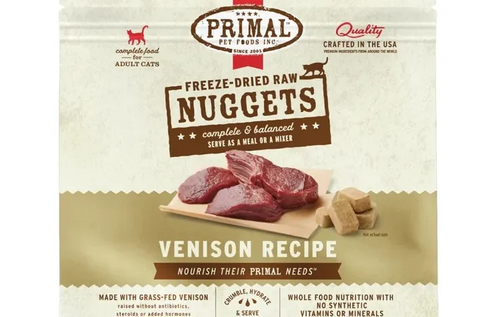 Primal Feline Freeze-Dried Raw Nuggets – Venison Recipe