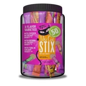 Tiki Cat Stix Variety Mega Jar Wet Cat Treats, 50-count