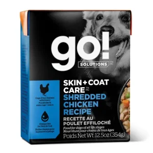 Go! Solutions Skin + Coat Care Shredded Chicken Recipe Dog Food 12.5oz