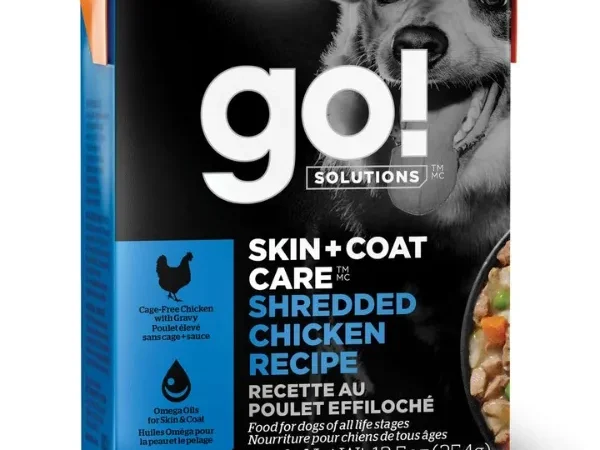 Go! Solutions Skin + Coat Care Shredded Chicken Recipe Dog Food 12.5oz
