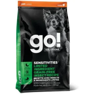 Go! Solutions Sensitivities Limited Ingredient Grain-Free Insect Recipe Adult Dog Food, 12lb