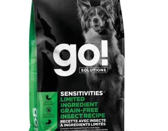 Go! Solutions Sensitivities Limited Ingredient Grain-Free Insect Recipe Adult Dog Food, 12lb