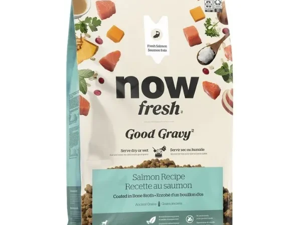 Now Fresh Good Gravy Recipe for Adult Dogs – Salmon Coated in Bone Broth, 12lb