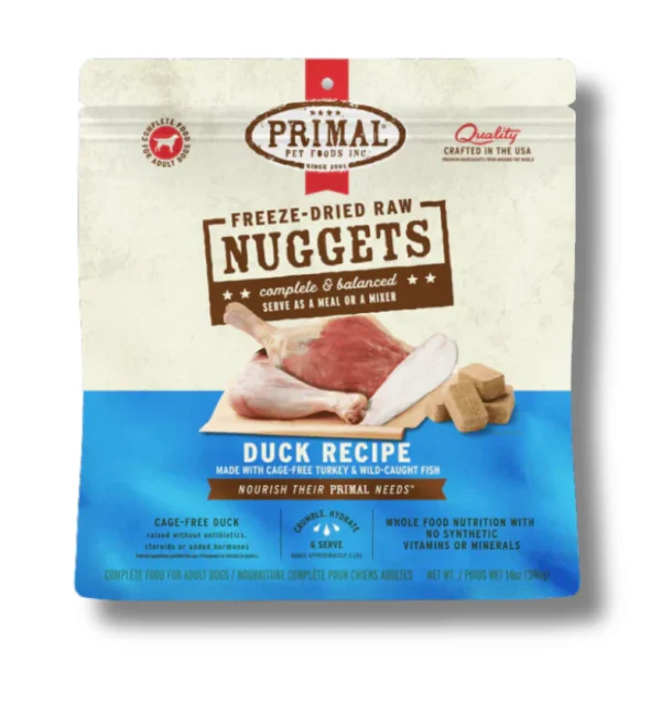 Primal Canine Freeze-Dried Raw Nuggets - Duck Recipe