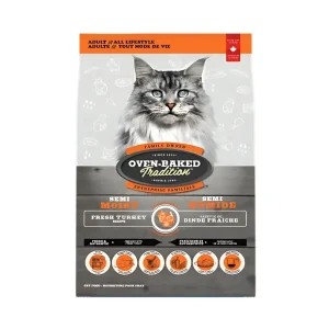 Oven-Baked Tradition Semi-Moist Food for Adult Cats - Turkey, 3lb
