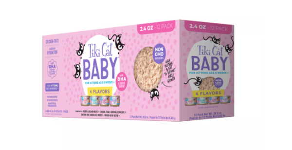 Tiki Cat Baby Variety Pack Kitten Cat Food -- 2.4oz / 12 pack