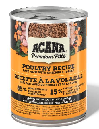 ACANA Premium Pate Poultry Recipe Dog Food 363g/12.8oz