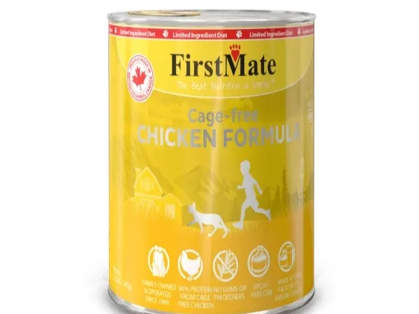 FirstMate Limited Ingredient Canned Cat Food – Cage-Free Chicken Formula 12.2oz