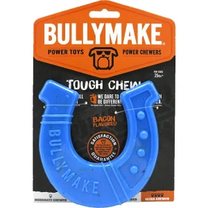 Bullymake Tough Chew Nylon Horseshoe Blue Bacon Flavour Dog Toy