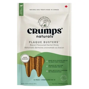 Crumps' Naturals Plaque Busters Dog Treats - Bacon