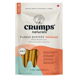 Crumps' Naturals Plaque Busters Advanced Whole Mouth Care Dog Treats 9.5oz