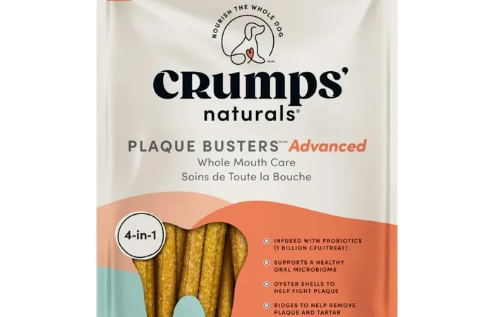 Crumps’ Naturals Plaque Busters Advanced Whole Mouth Care Dog Treats 9.5oz