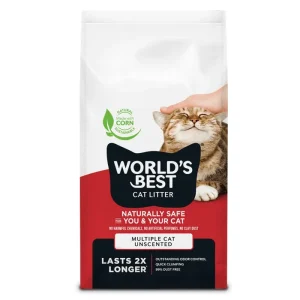 World's Best Cat Litter Multiple Cat Unscented Formula 28lb